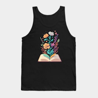 Flowers growing from book Tank Top